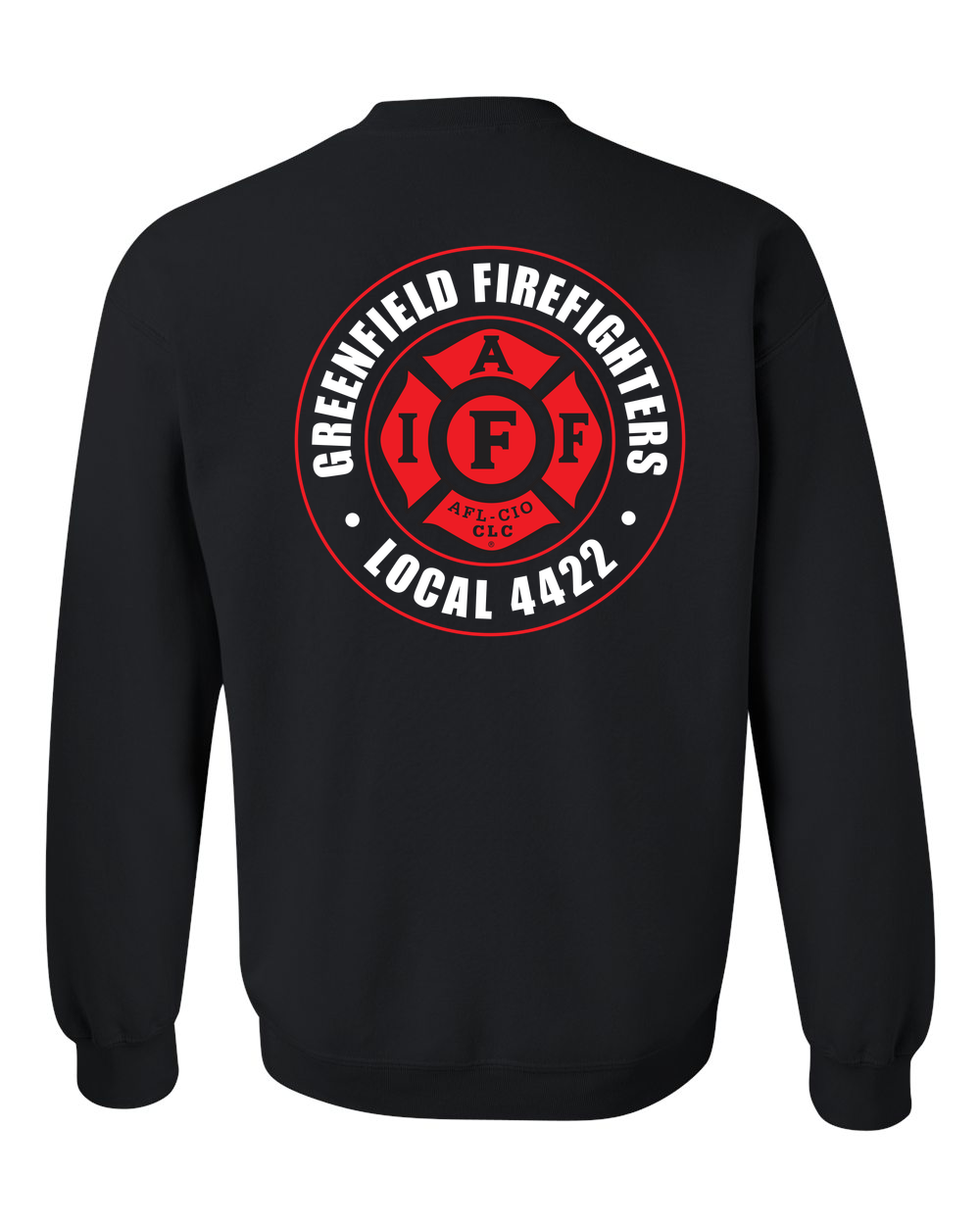 Greenfield_Local4422_Badge Crewneck gildan-18000 black back