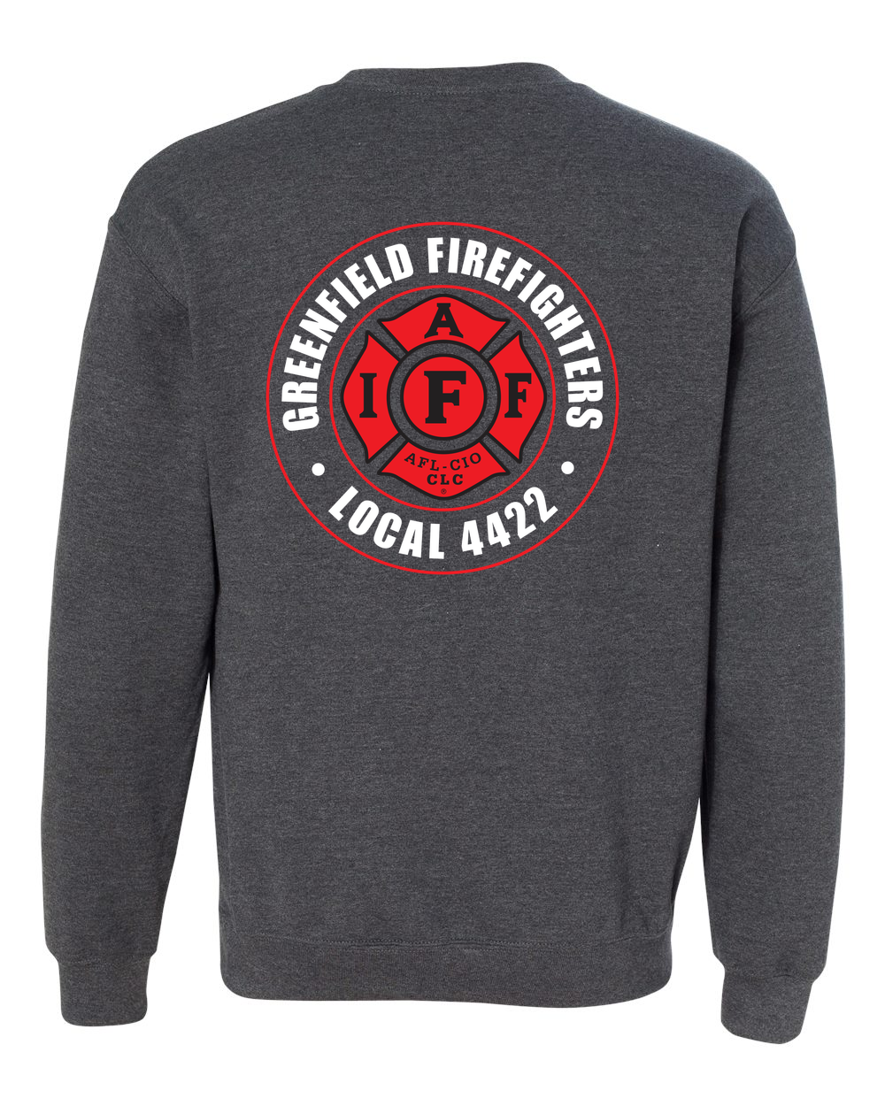 Greenfield_Local4422_Badge Crewneck gildan-18000 dark-heather back