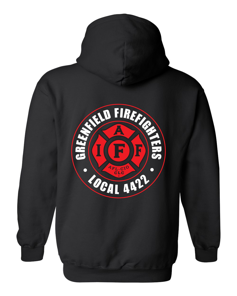 Greenfield_Local4422_Badge Hoodie gildan-18500 black back