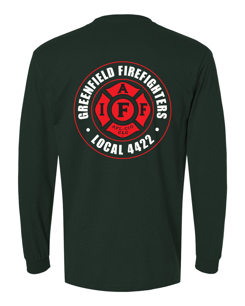 Greenfield_Local4422_Badge Long-Sleeve gildan-8400 forest-green back