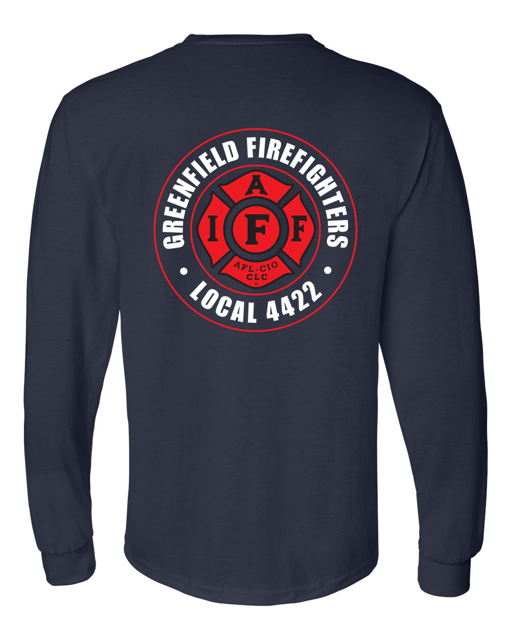 Greenfield_Local4422_Badge Long-Sleeve gildan-8400 navy back