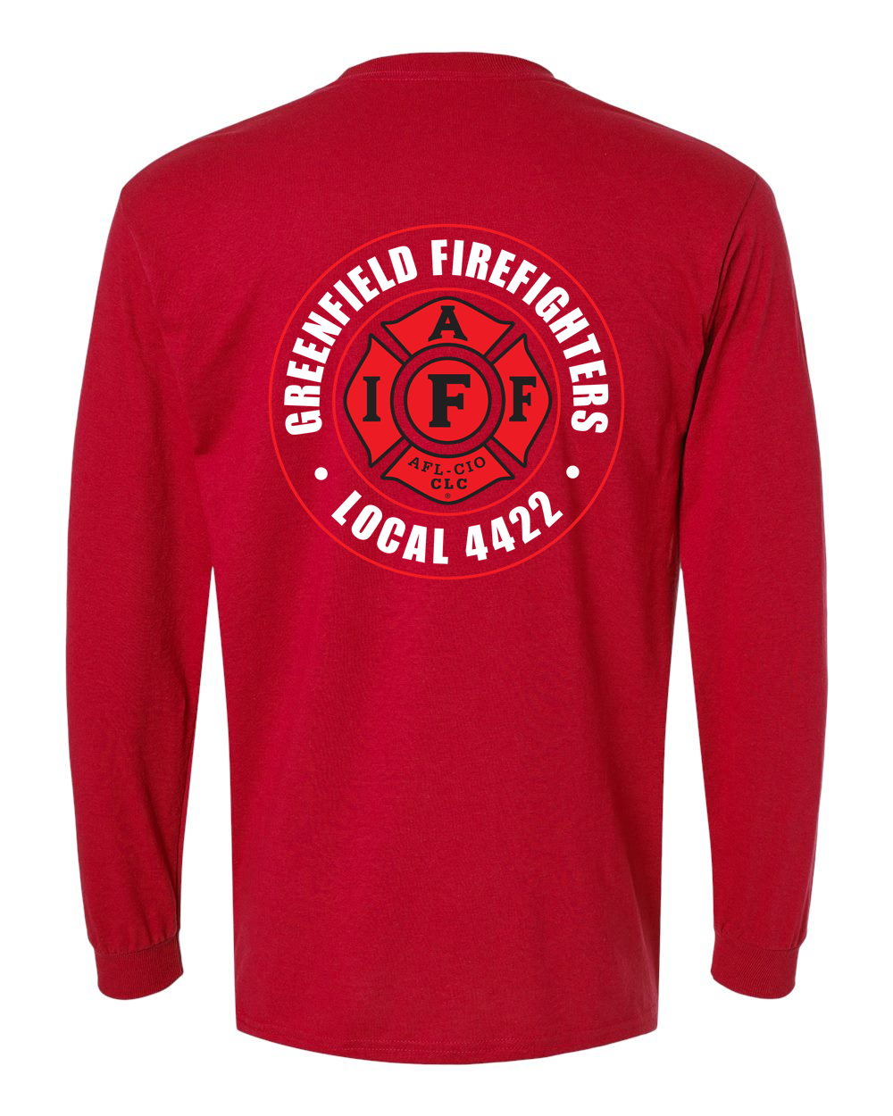 Greenfield_Local4422_Badge Long-Sleeve gildan-8400 red back