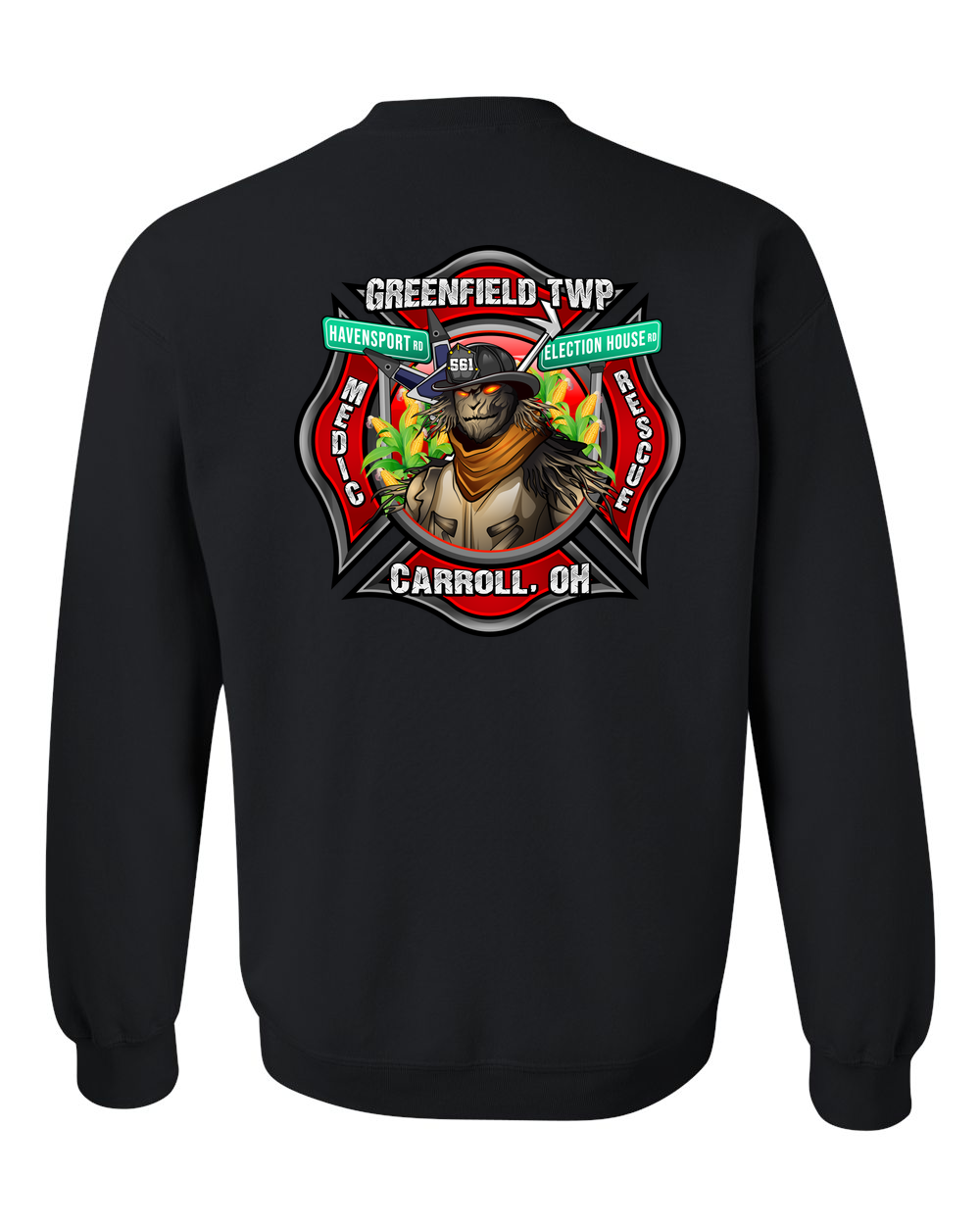 Greenfield_StationUnion_Shirt2 Crewneck gildan-18000 black back