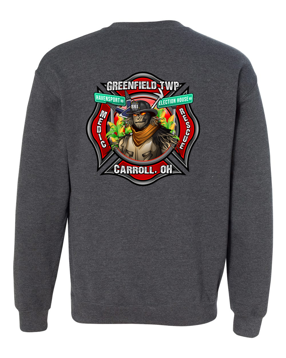 Greenfield_StationUnion_Shirt2 Crewneck gildan-18000 dark-heather back