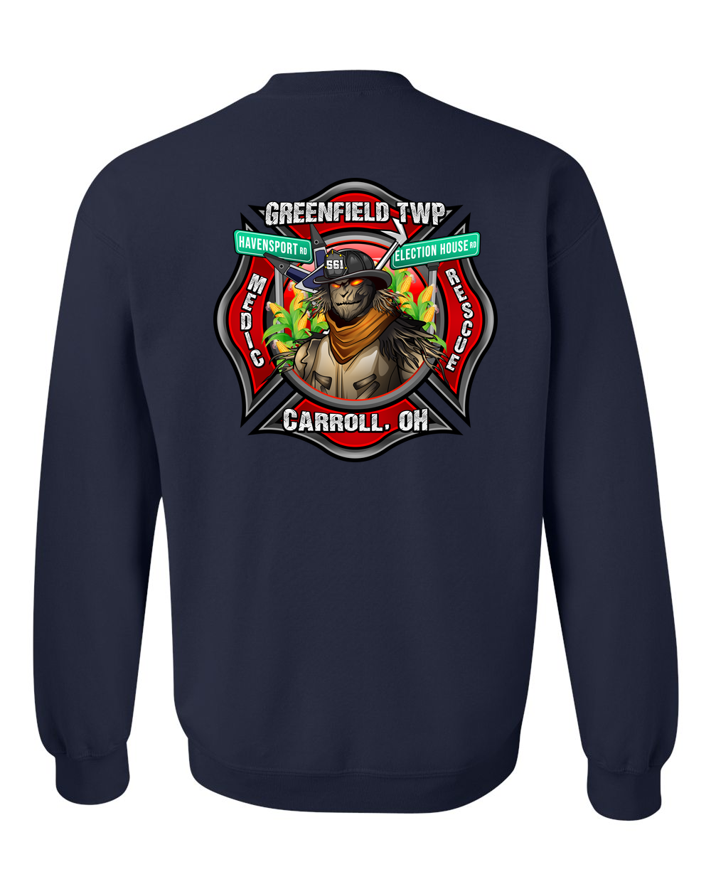 Greenfield_StationUnion_Shirt2 Crewneck gildan-18000 navy back
