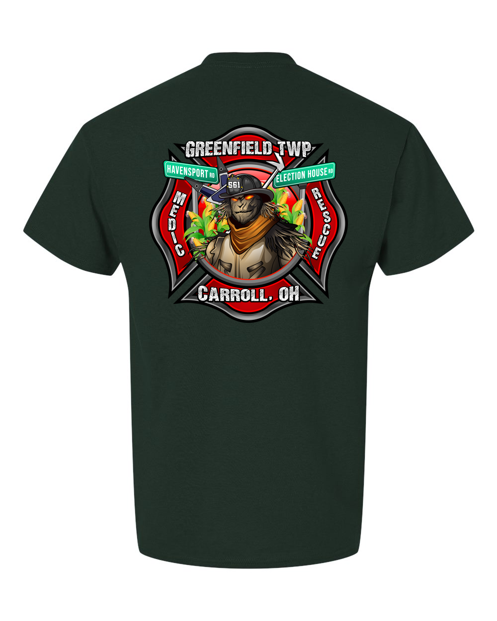 Greenfield_StationUnion_Shirt2 T-Shirt gildan-8000 forest-green back