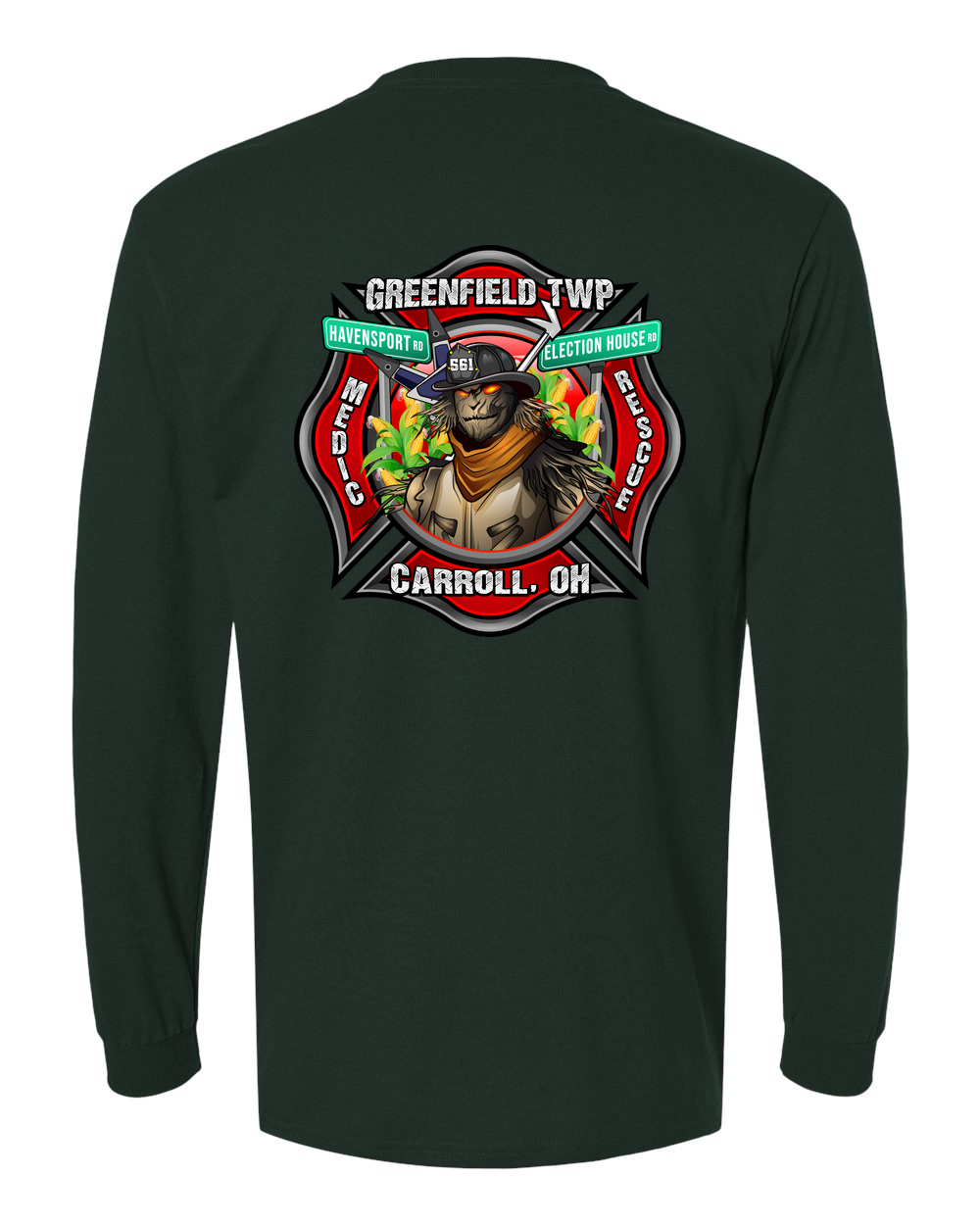 Greenfield_StationUnion_Shirt2 Long-Sleeve gildan-8400 forest-green back