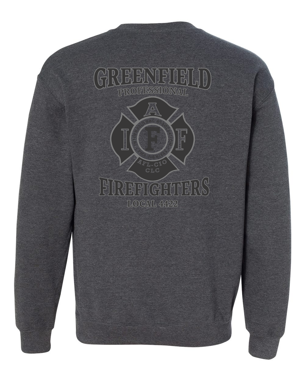 Greenfield Union Crewneck gildan-18000 dark-heather back