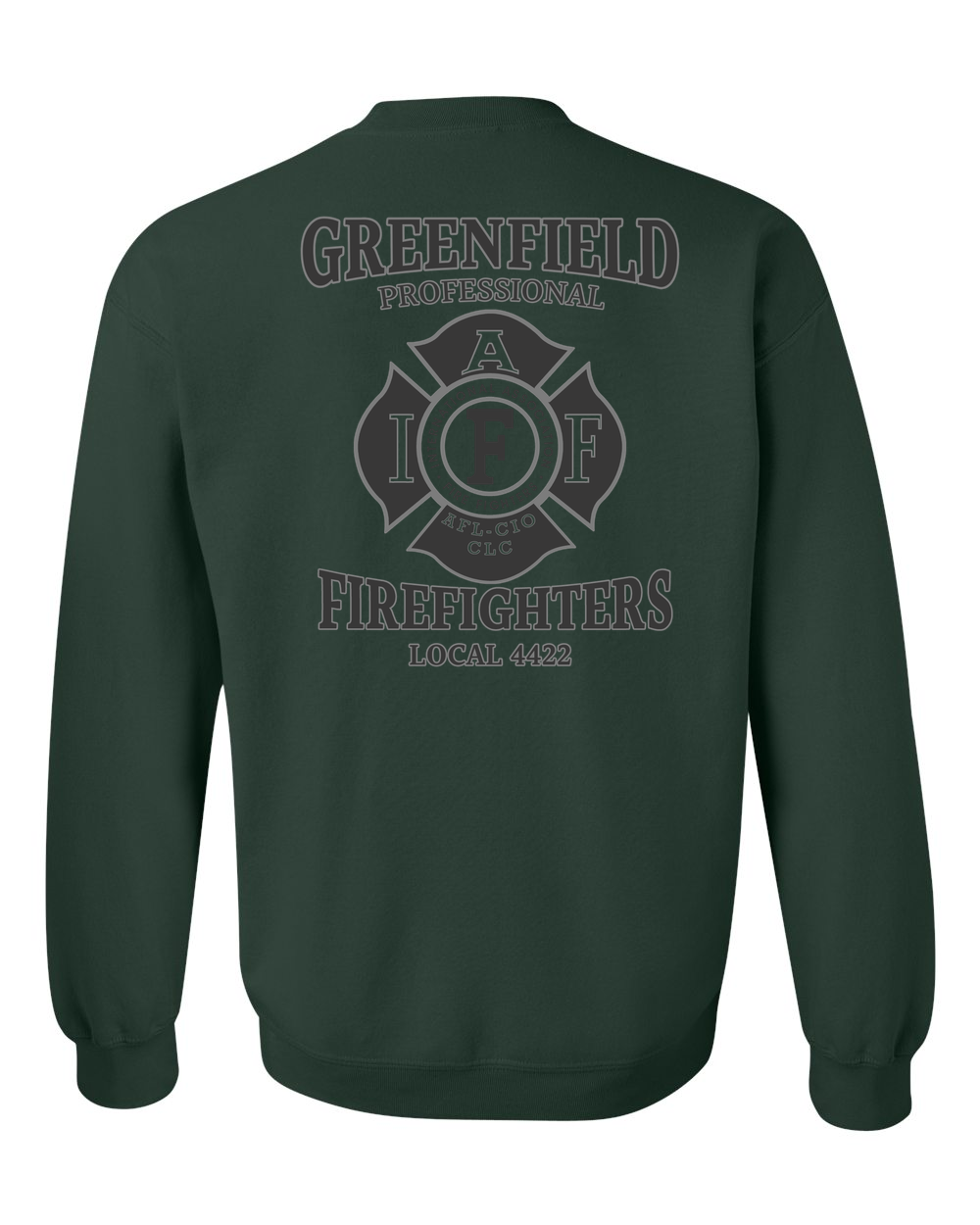 Greenfield Union Crewneck gildan-18000 forest-green back