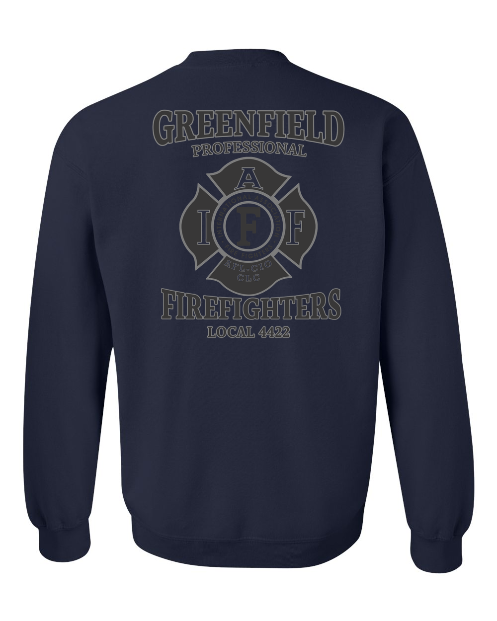 Greenfield Union Crewneck gildan-18000 navy back