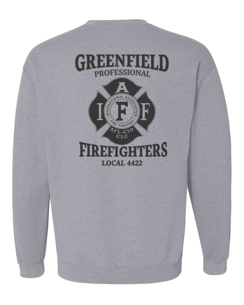 Greenfield Union Crewneck gildan-18000 sport-grey back