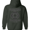 Greenfield Union Hoodie gildan-18500 forest-green back