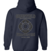 Greenfield Union Hoodie gildan-18500 navy back