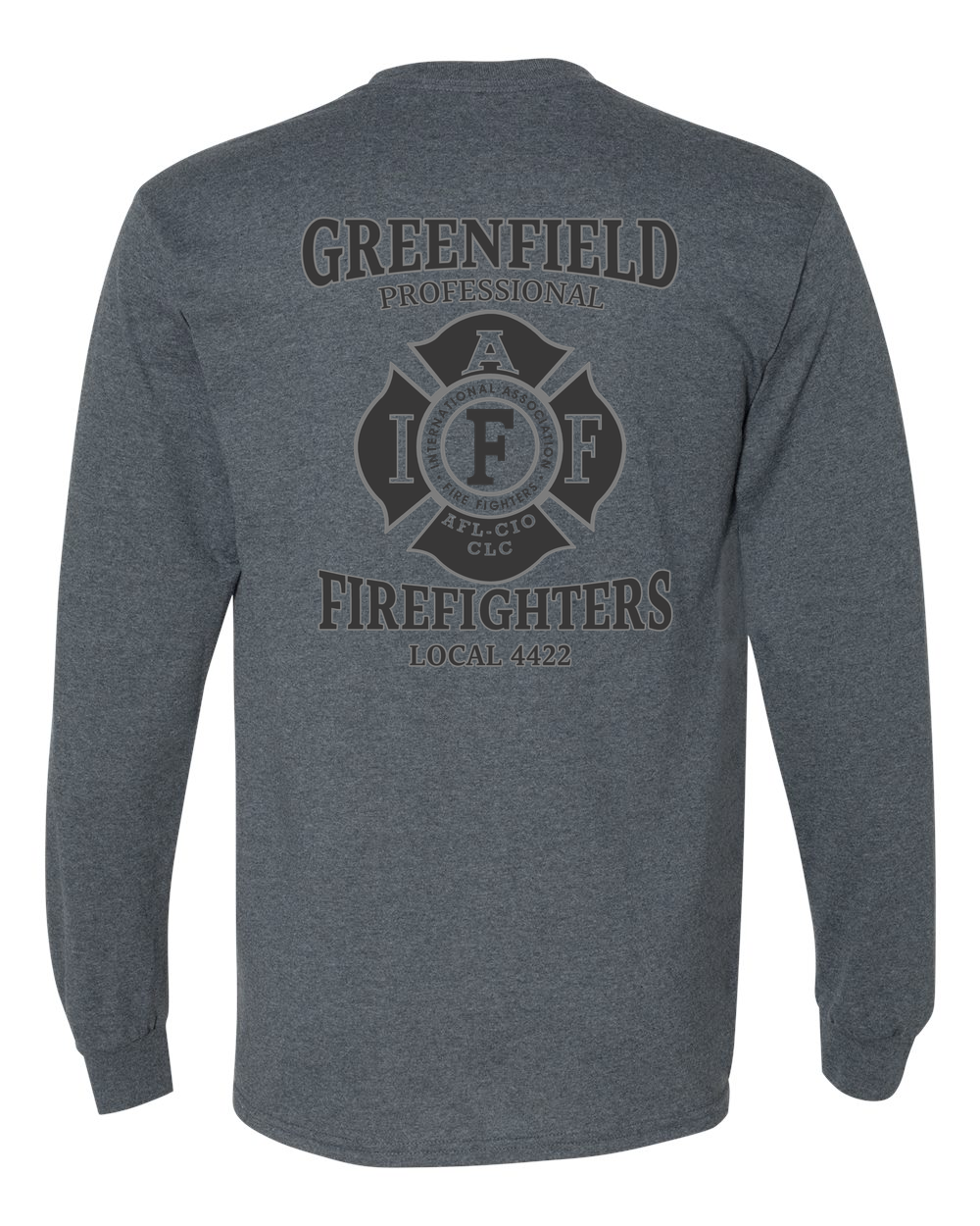Greenfield Union Long-Sleeve gildan-8400 dark-heather back