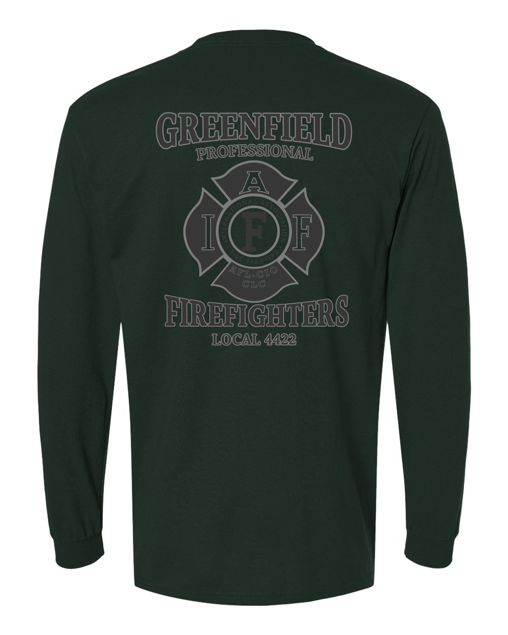 Greenfield Union Long-Sleeve gildan-8400 forest-green back