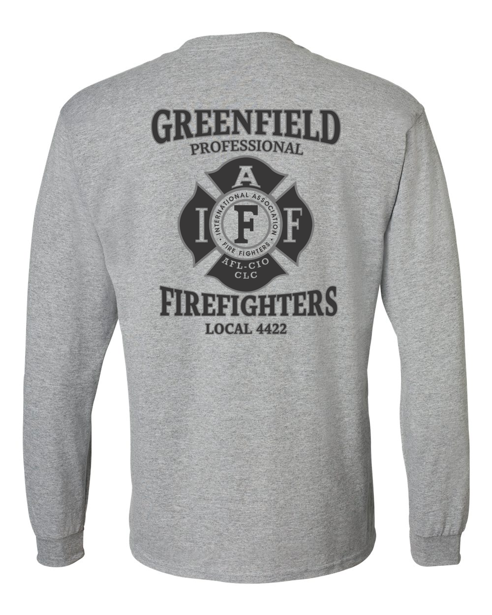 Greenfield Union Long-Sleeve gildan-8400 sport-grey back