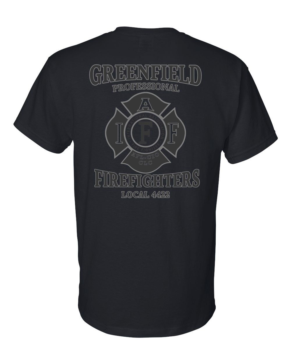 Greenfield Union T-Shirt gildan-8000 black back