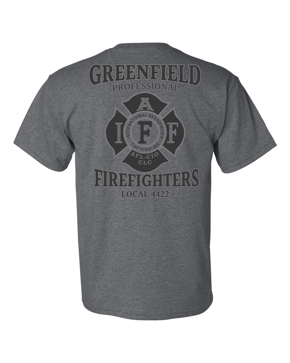 Greenfield Union T-Shirt gildan-8000 dark-heather back