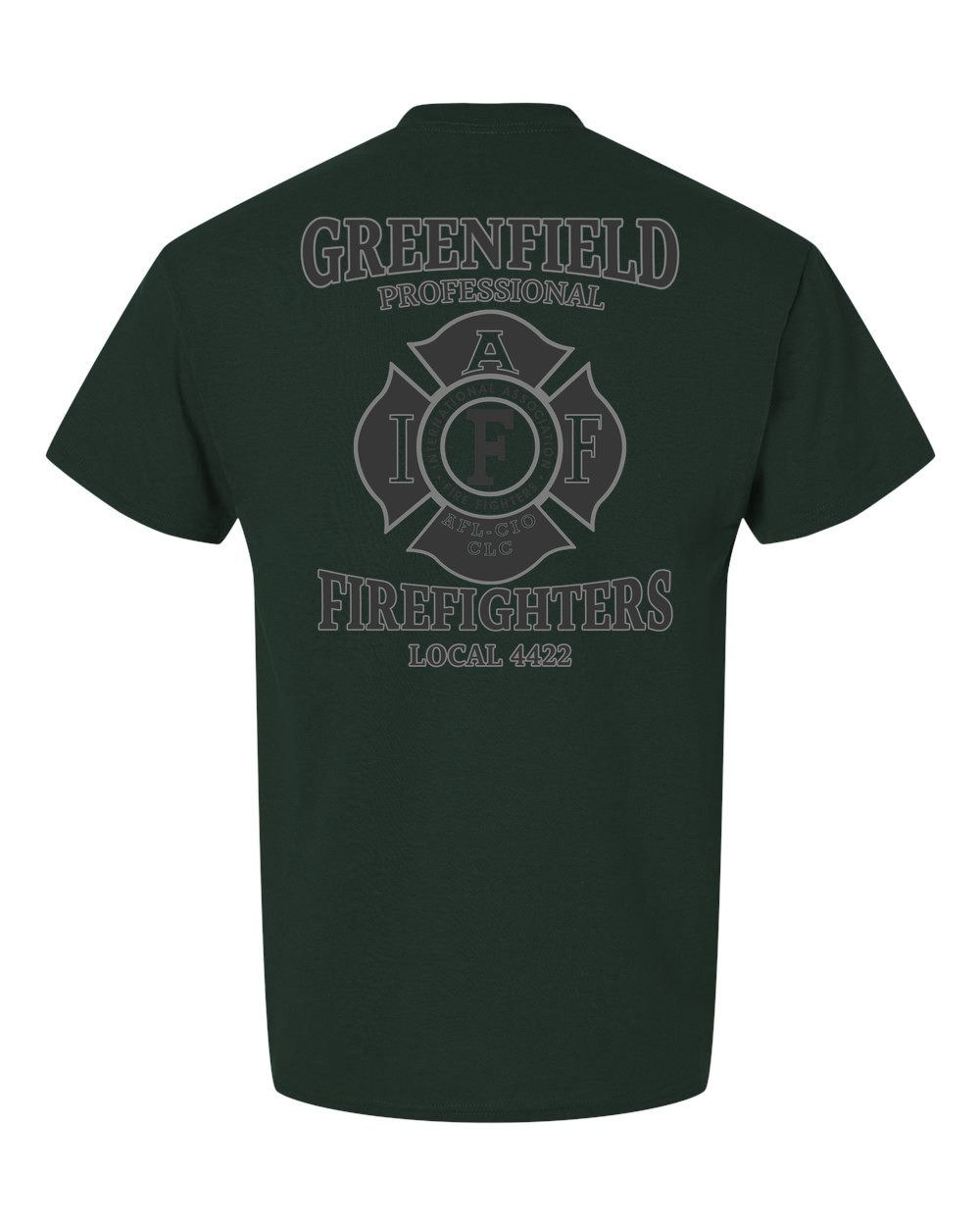 Greenfield Union T-Shirt gildan-8000 forest-green back