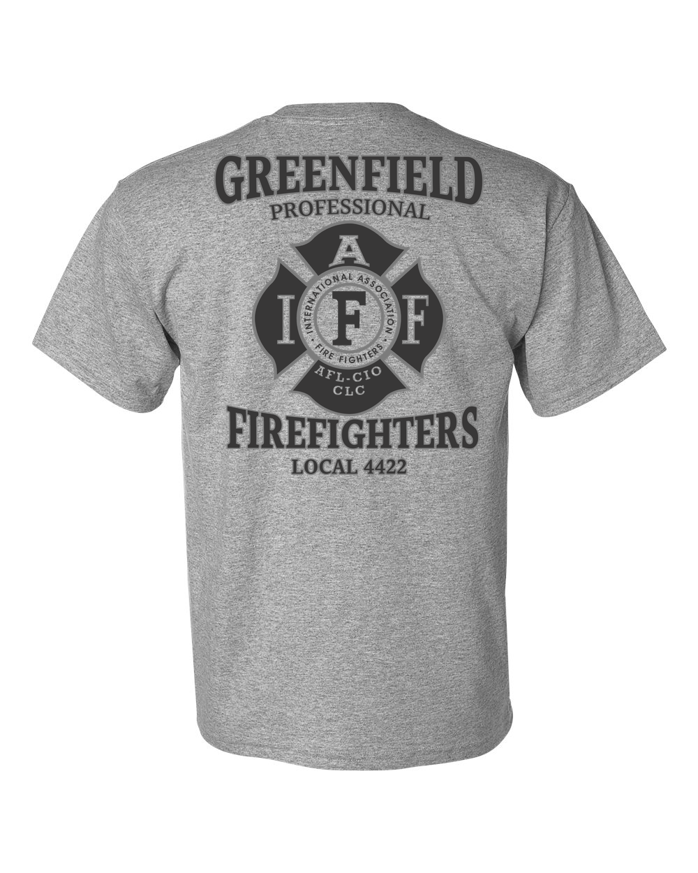 Greenfield Union T-Shirt gildan-8000 sport-grey back