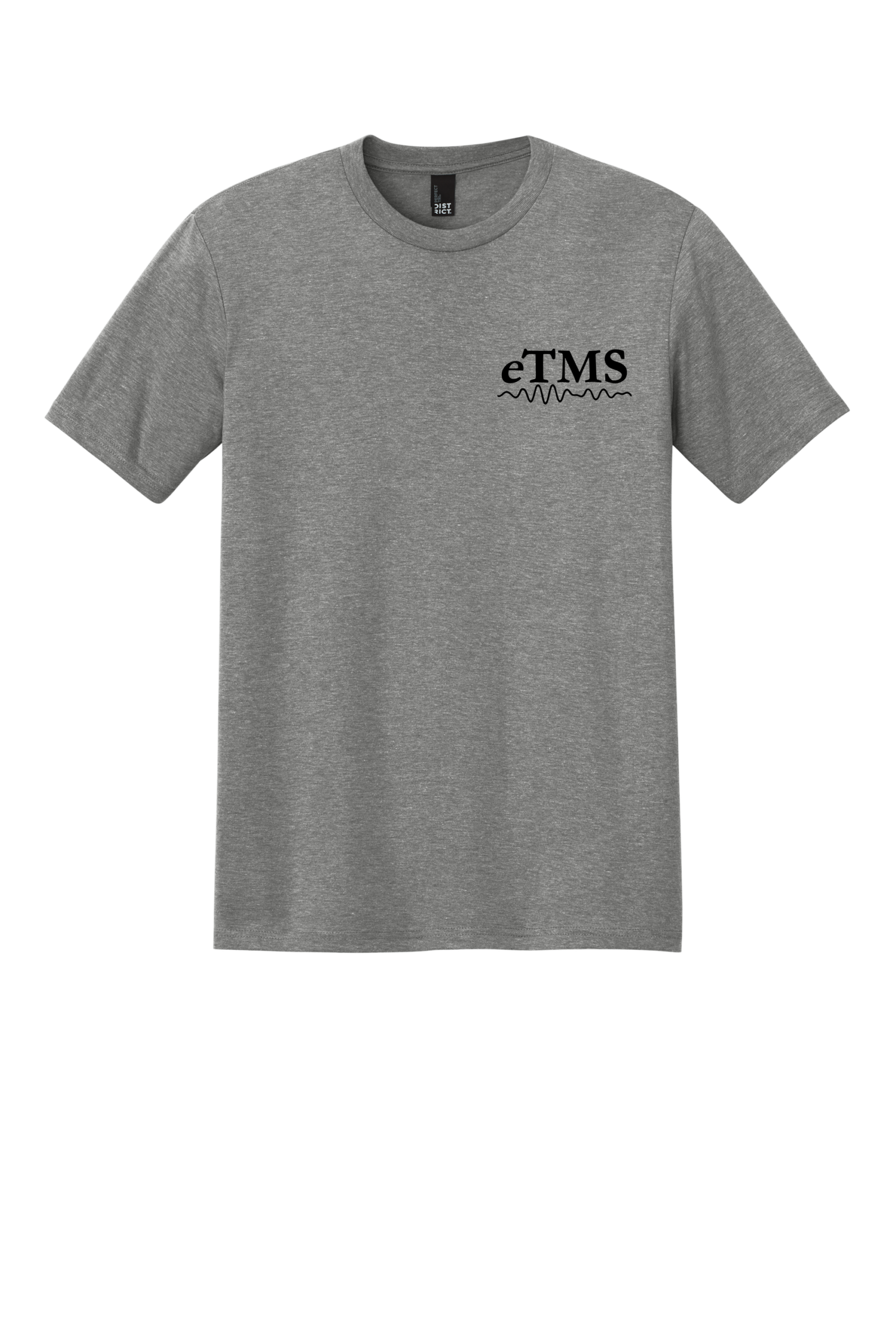 eTMS Restoring Hope T-Shirt Grey Frost front with eTMS left chest
