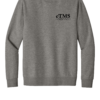 eTMS Restoring Hope Crewneck Grey Frost front with eTMS left chest