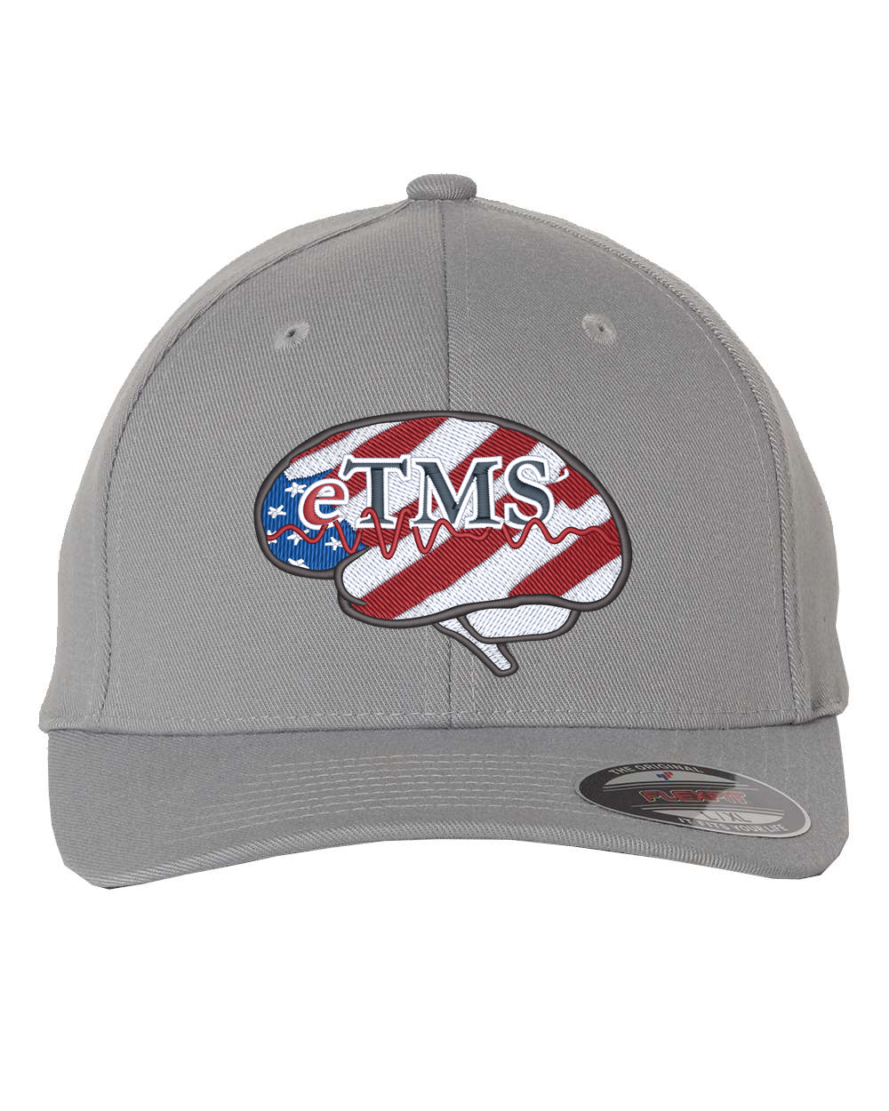 eTMS Hat Flexfit 6580 — Grey front view