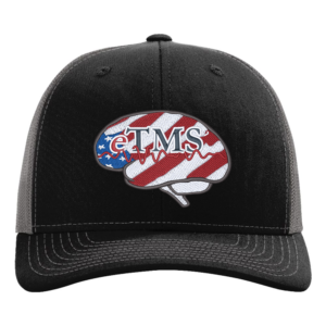 eTMS Hat Richardson 112 — Black/Charcoal front view