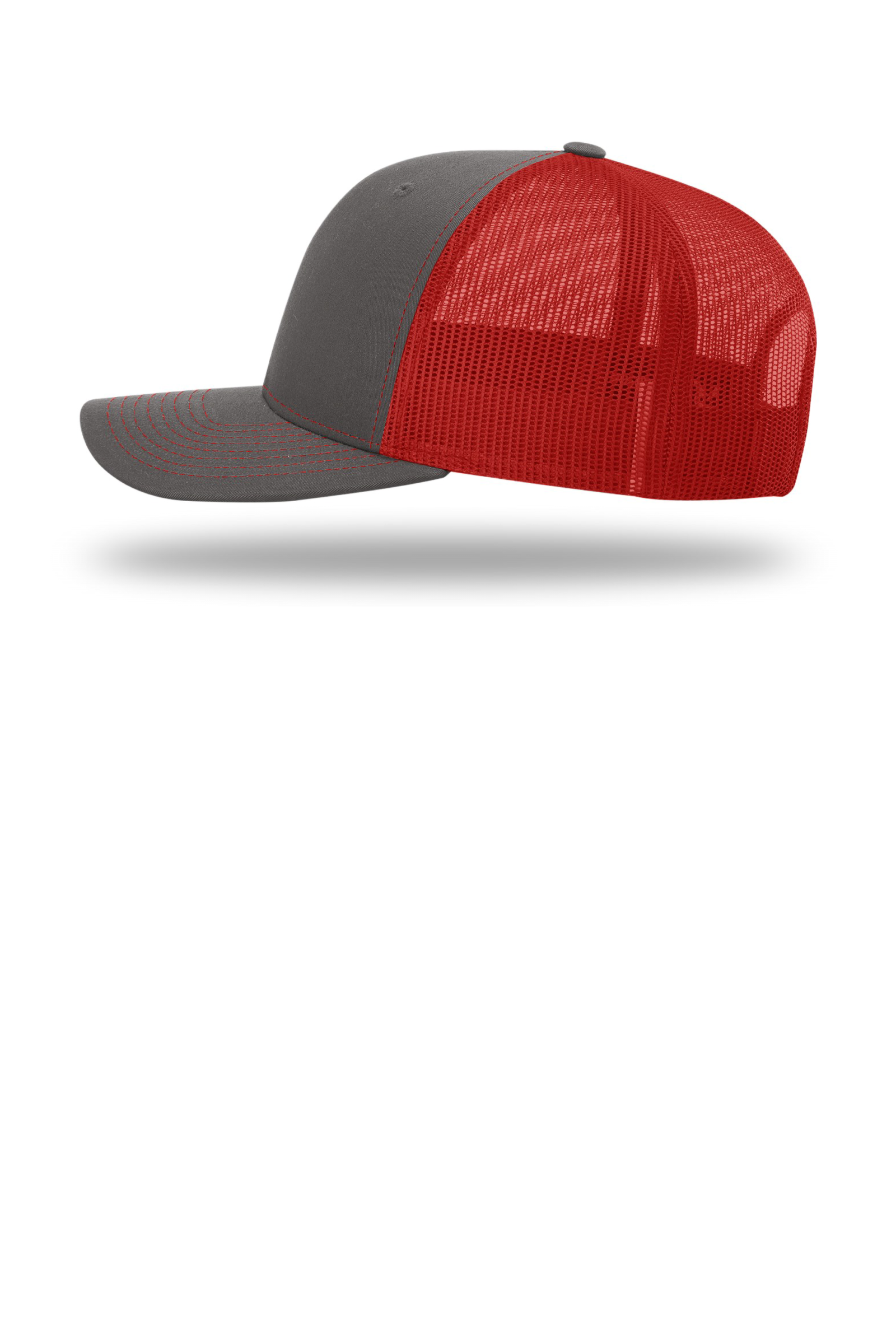 eTMS Hat Richardson 112 — Charcoal/Red side view