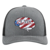 eTMS Hat Richardson 112 — Heather Grey/Black front view