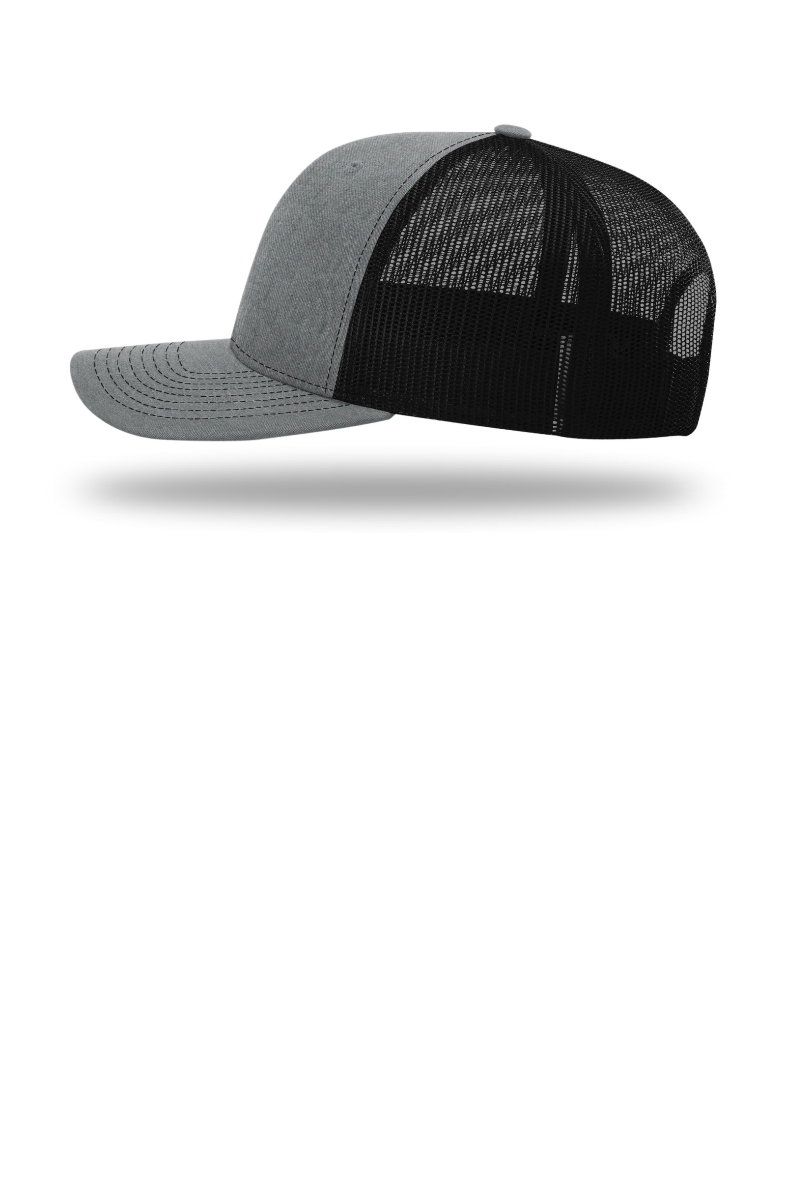eTMS Hat Richardson 112 — Heather Grey/Black side view